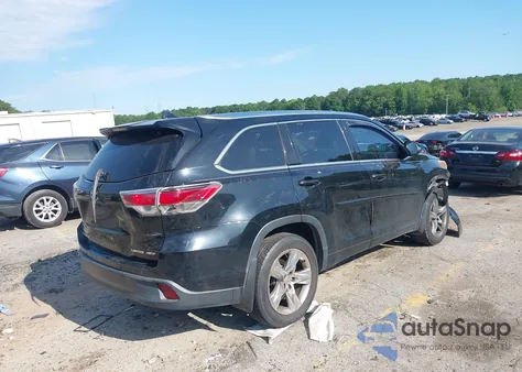 2015 Toyota Highlander Limited Platinum V6/Limited V6 from USA, damaged, VIN 5TDDKRFH0FS108685